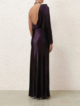 Zimmermann Illustration Asymmetric Velvet Gown