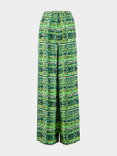 Ferragamo Check Print Wide Leg Trousers