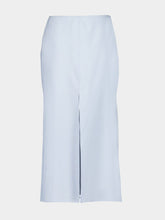 Ferragamo Light Blue Layered Midi Skirt
