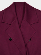Ferragamo Plum Wool-Cashmere Belted Trench Coat