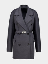 Ferragamo Grey Wool-Cashmere Belted Jacket