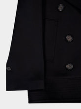 Ferragamo Black Wool Cashmere Peacoat