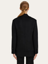 Ferragamo Black Wool Cashmere Peacoat