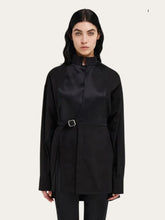 Ferragamo Black Long-Sleeved Shirt with Bib