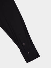 Ferragamo Black Long-Sleeved Shirt with Bib