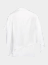 Ferragamo Asymmetric Draped White Top