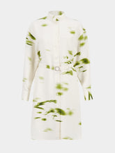 Ferragamo White Blossom Print Shirt Dress