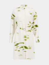 Ferragamo White Blossom Print Shirt Dress