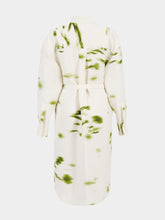 Ferragamo White Blossom Print Shirt Dress
