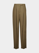 Lead Brown High-Waisted Pleated Trousers | PDP - Fashion Clinic