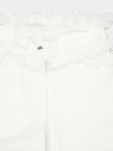 Ferragamo White Fringe Detail Jeans