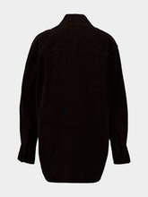 Ferragamo Dark Espresso Velvet Corduroy Overshirt