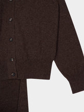 Ferragamo Swedish Clay Mélange Wool Cardigan