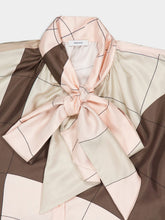 Ferragamo Powder Pink and Cement Silk Shirt