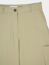Ferragamo Sand Silk Blend Cargo Trousers