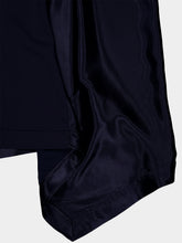 Ferragamo Navy Asymmetric Draped Dress