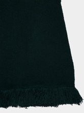 Ferragamo Moss Green Mini Dress with Fringe Detail