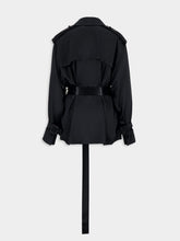 Ferragamo Black Satin Double-Breasted Jacket