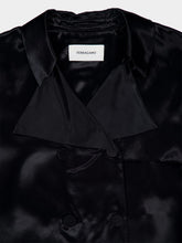 Ferragamo Black Satin Double-Breasted Jacket