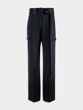 Ferragamo Black Satin Straight-Leg Trousers