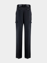 Ferragamo Black Satin Straight-Leg Trousers