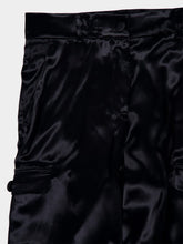 Ferragamo Black Satin Straight-Leg Trousers
