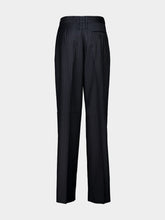 Ferragamo Charcoal Pinstripe Wool Trouser