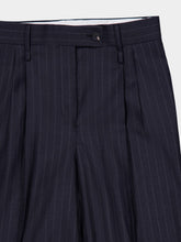 Ferragamo Charcoal Pinstripe Wool Trouser