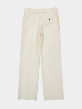 Ferragamo Parchment Tailored Cotton-Silk Trousers