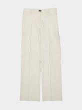 Ferragamo Parchment Tailored Cotton-Silk Trousers