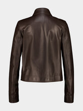 Ferragamo Espresso Boxy Nubuck Leather Jacket