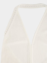 Ferragamo Mascarpone White Fringed Knit Dress