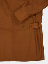 Ferragamo Cognac Belted Virgin Wool Blazer