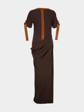 Ferragamo Espresso Brown Long Viscose Dress