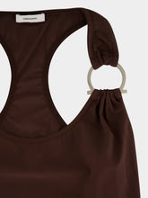 Ferragamo Espresso Gancini One-Piece Swimsuit