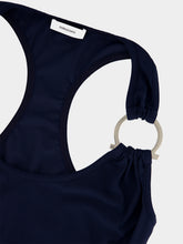 Ferragamo Navy Gancini One-Piece Swimsuit