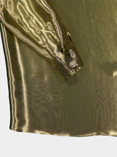 Ferragamo Gold Liquid Lamé Blouse