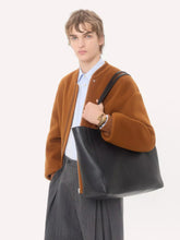 Valentino Garavani Black and Saddle Brown Reversible Tote Bag