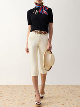 Zimmermann Milk Clash Cotton Drill Capri Trousers
