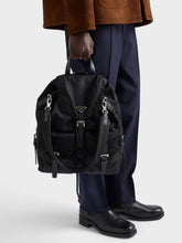 Prada Black Re-Nylon Saffiano Leather Backpack