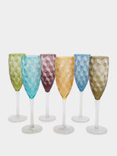Polspotten Set Of 6 Campagne Flute Glasses