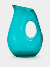Polspotten Turquoise Glass Jug