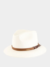 Borsalino White Country Medium Brim Straw Hat