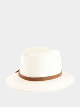 Borsalino White Country Medium Brim Straw Hat
