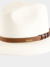 Borsalino White Country Medium Brim Straw Hat