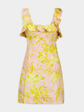 Zimmermann Floral Ruffle Linen Mini Dress