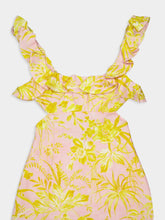 Zimmermann Floral Ruffle Linen Mini Dress