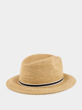 Borsalino Raffia Wide-Brim Fedora Hat