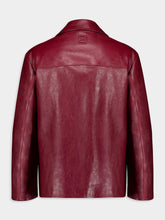 Ferragamo Burgundy Leather Coat