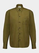 Ferragamo Olive Green Cotton Shirt